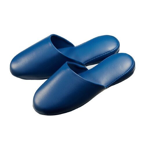 高周波レザースリッパ ブルー 10足組 オーミケンシ