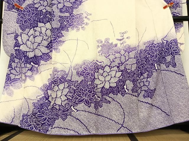 平和屋着物□訪問着 絞り 舞花文 正絹 逸品 AAAU9142sw 平和屋着物○