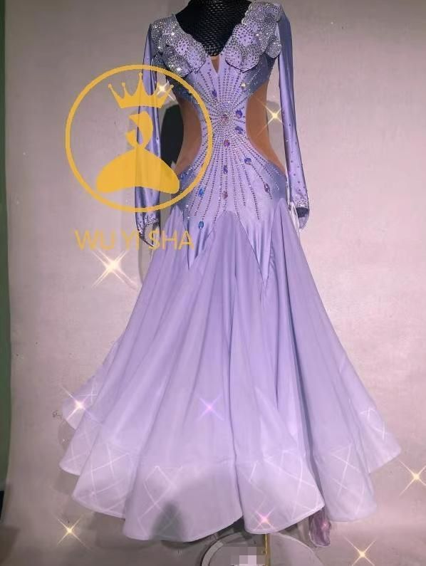 社交ダンス キラキラ⭐︎マーメイド (細身のMサイズ》 オーダーメイド 社交ダンス衣装 スタンダードドレス 高品質