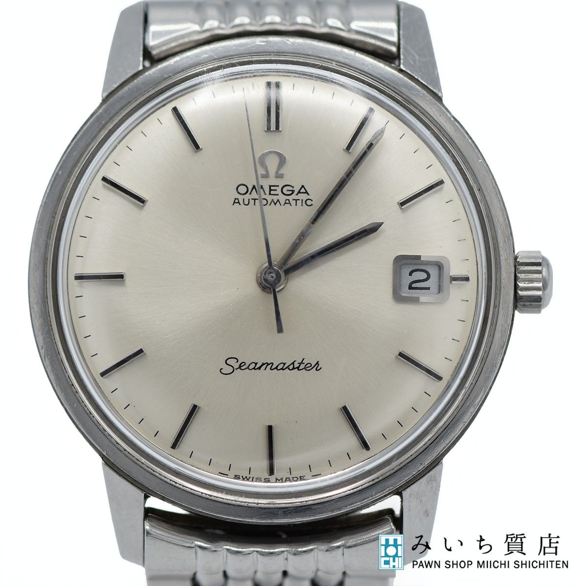 【稼動品】OMEGA Seamaster 自動巻き時計 シルバー文字盤 稼動品】OMEGA Seamaster 自動巻き時計 シルバー文字盤