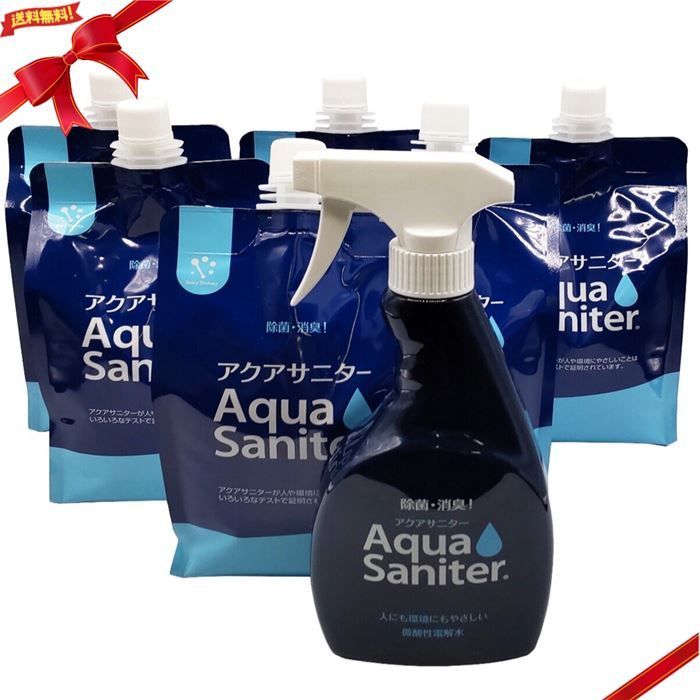 ♪ アクアサニター 詰替え1L x 6パック 本体ボトル付き