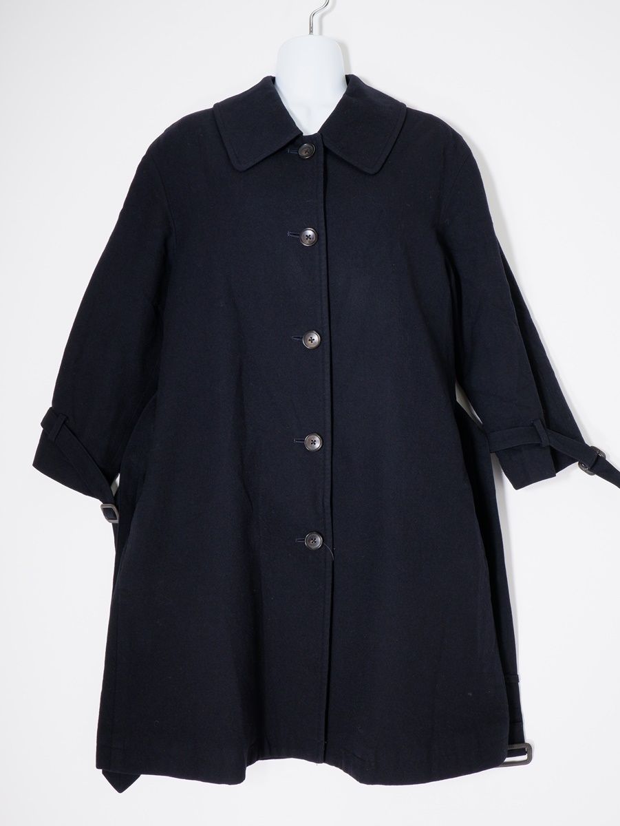 MARGARET HOWELLマーガレットハウエル 日本製 ベルト付きウールステンカラーコート 2 LCTA79629