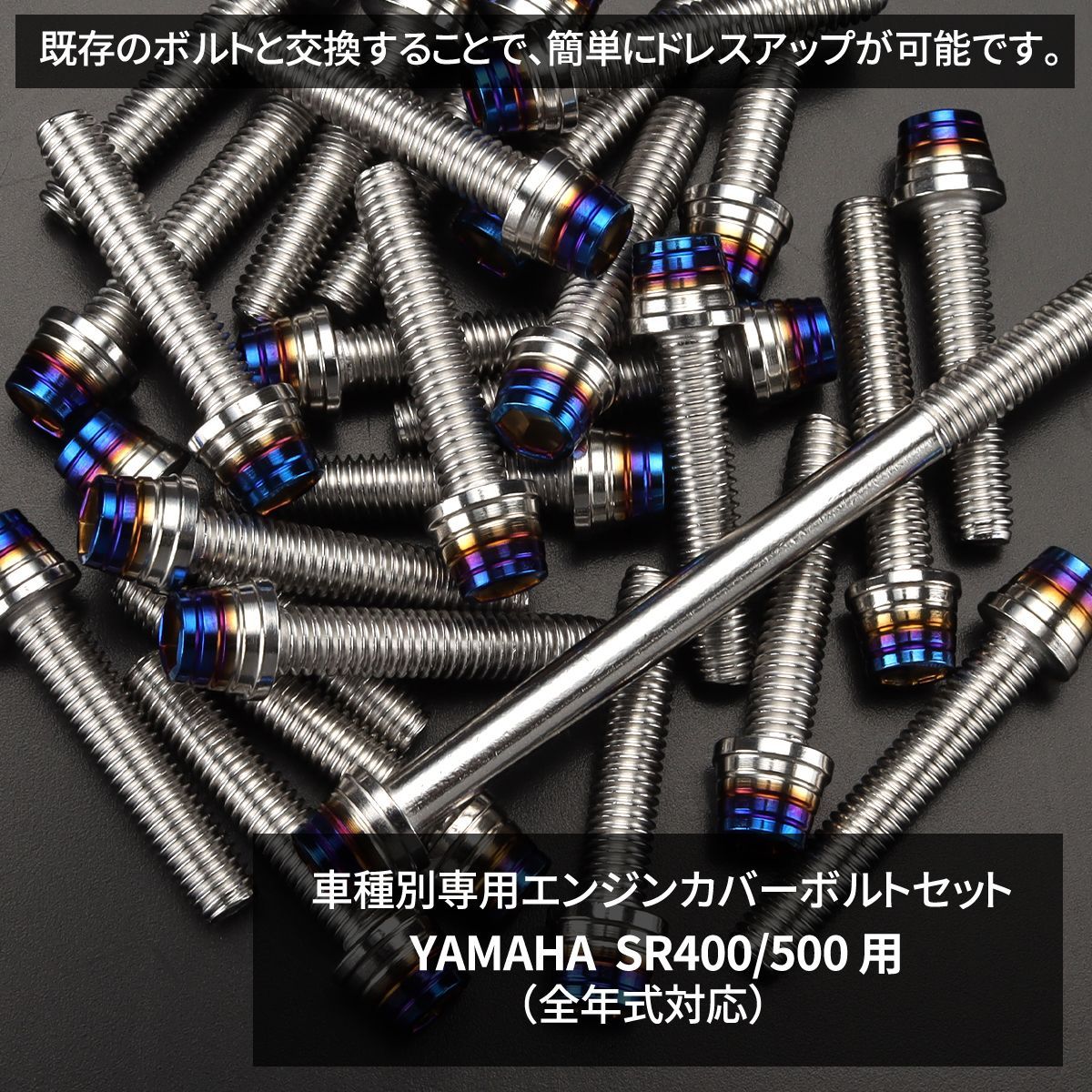 SR400 SR500 エンジンカバー クランクケース ボルト 20本セット