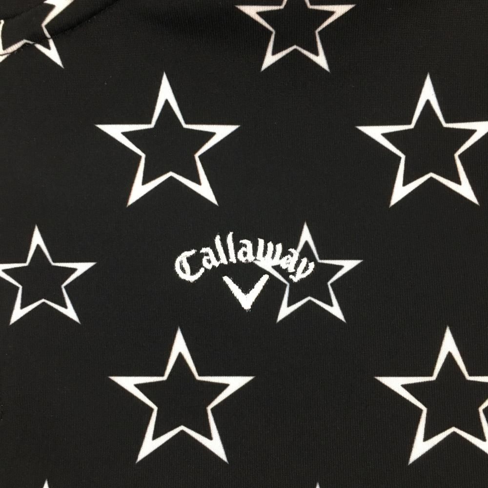 新品】キャロウェイ パーカー 黒×白 星柄 ハーフジップ トレーナー
