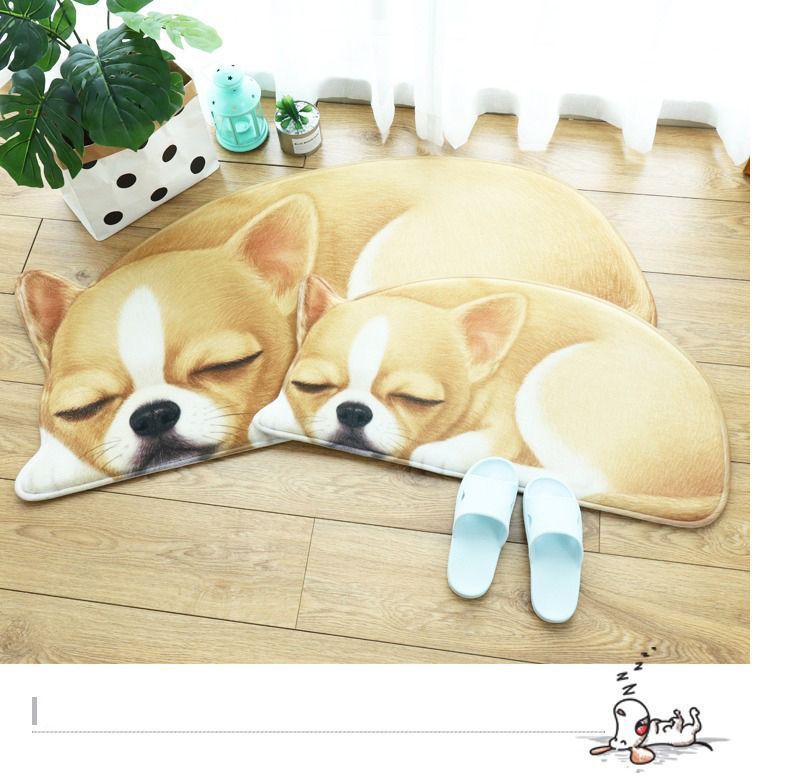 50×109cm 玄関マット カーペット ワンチャン フロアマット
