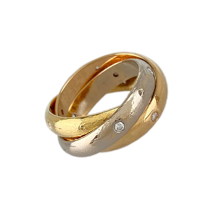 Cartier カルティエ トリニティ リング SM 48 8号 Cartier カルティエ トリニティ リング #48 8号 セラミック K18