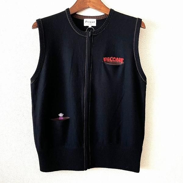 wnc ピッコーネクラブ PICONE CLUB ベスト ジレ I 黒系 ゴルフ ニット