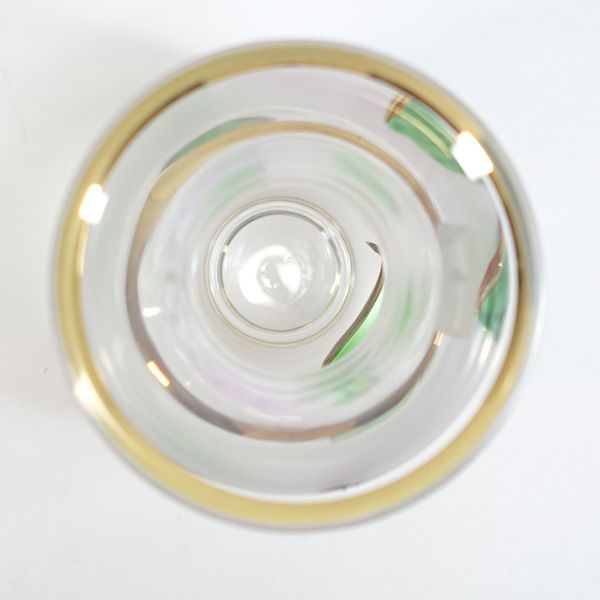 未使用BOHEMIA ◇【花器】ボヘミア⁄手描き フラワーベース Bohemian