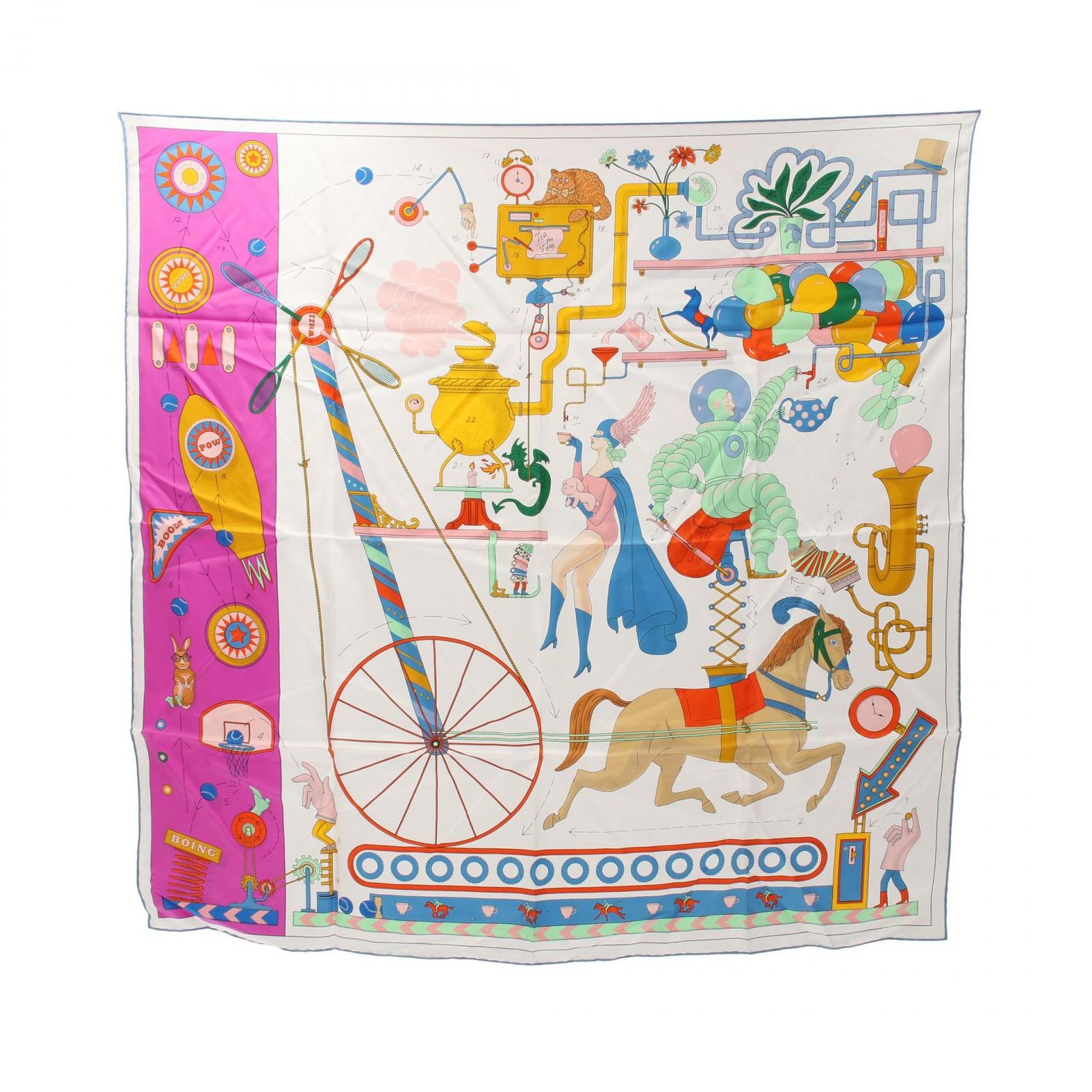 エルメス HERMES スカーフ カレ90 Tea for Two シルク カレ90