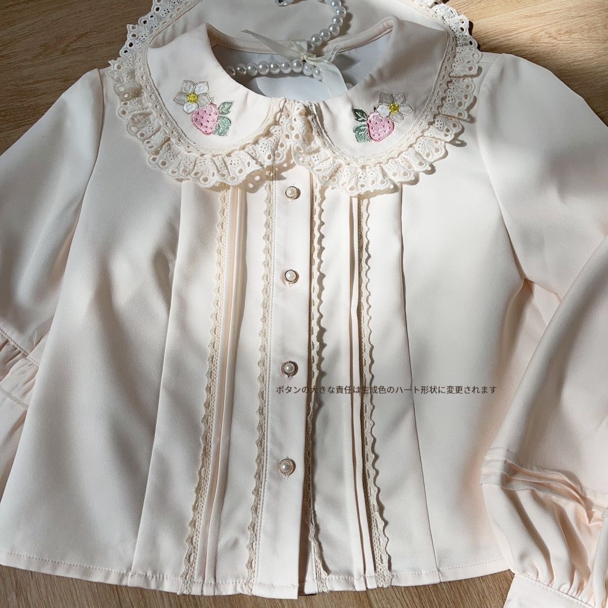 ♥ 可愛い苺柄 ロリータワンピース JSK 甘ロリデザイン リボン付き フリル装飾 ピンクドレス 長袖トップス＆ヘアアクセサリーセット 撮影 イベント用 S～XLサイズ IMPECCABLEHEALTHCARESERVICES_COM