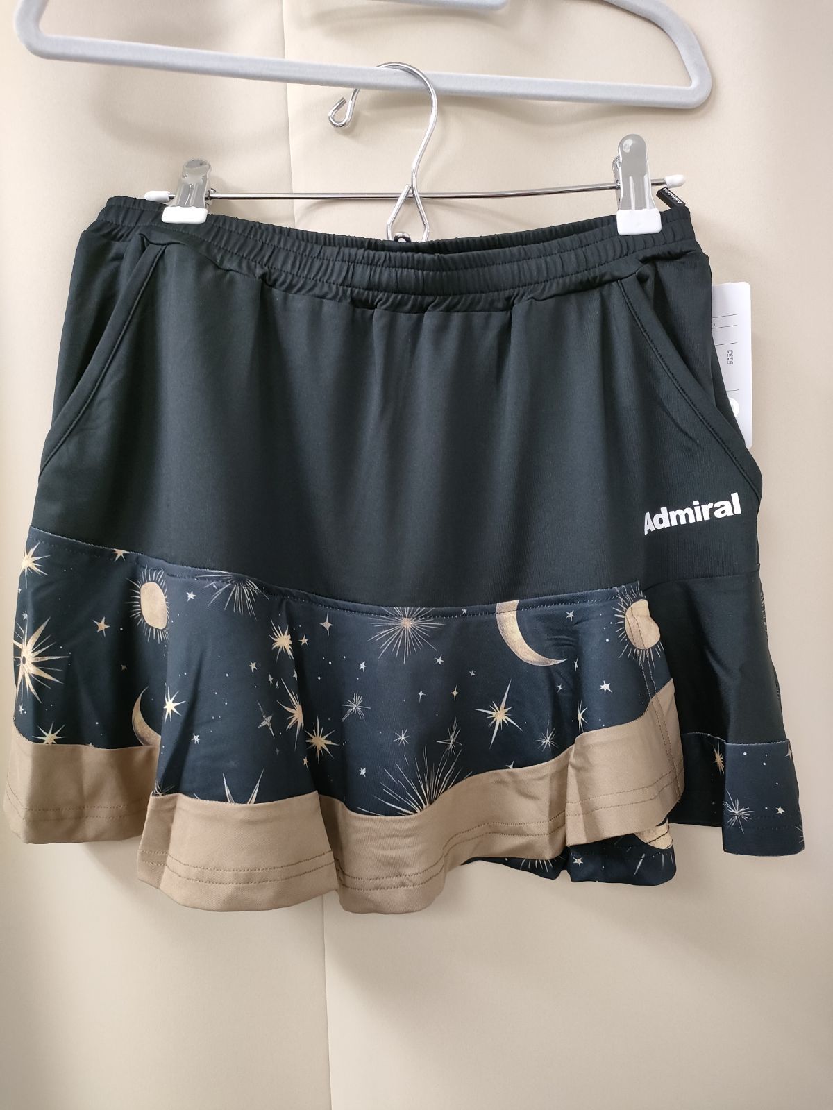 ️アドミラル2025秋冬最 ️アシメレイヤードグラフィックスコート ATLA536 ブラック