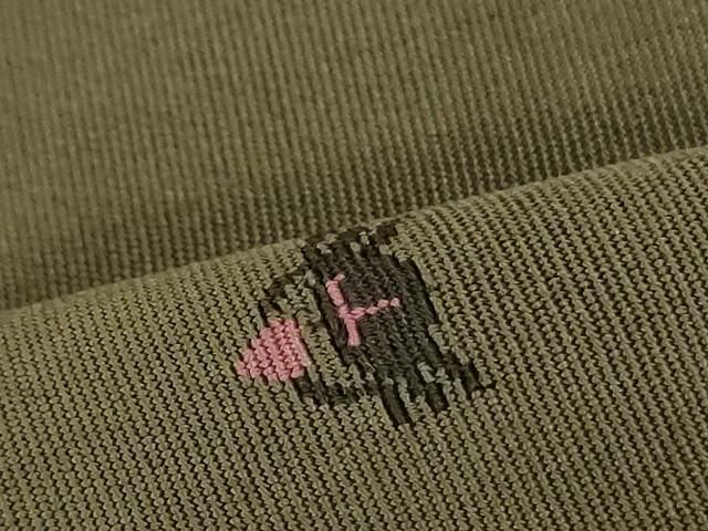 平和屋着物○爪掻き本綴れ 男性 角帯 さるかに合戦 涅色 正絹 逸品