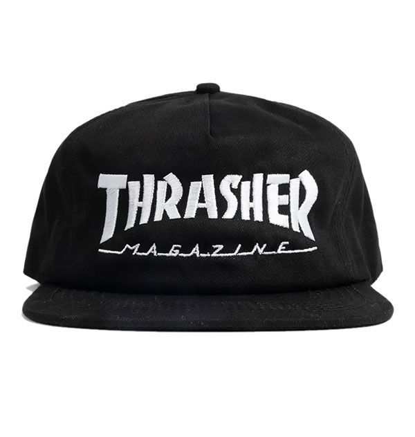 Thrasher (スラッシャー ) US キャップ 帽子 スナップバックハット Mag Logo Snapback Black/White スケボー  SKATE SK8 スケートボード