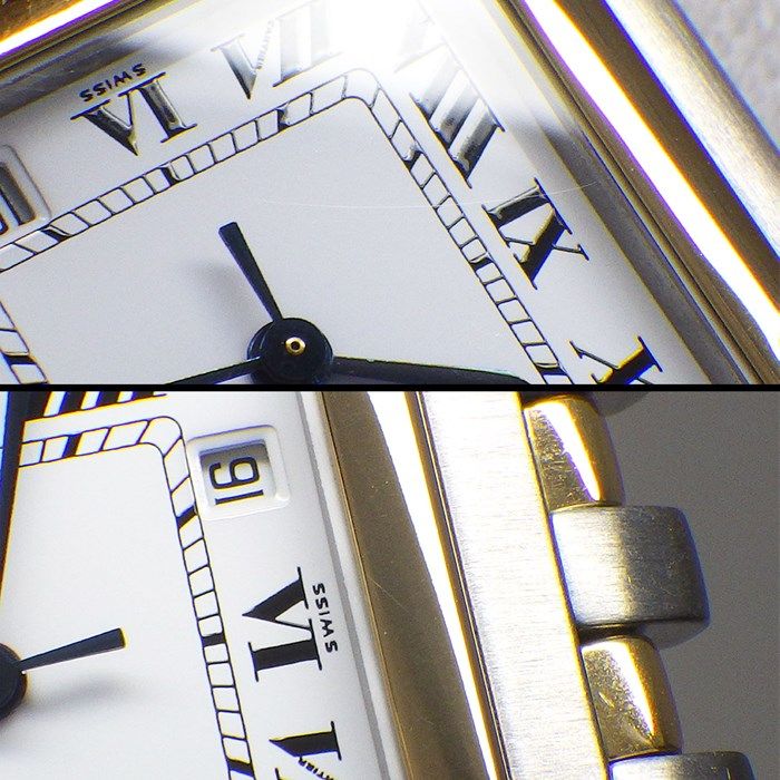 カルティエ Cartier 腕時計 パンテール MM W25028B6 スクエア アイボリー文字盤 ローマ数字インデックス デイト K18YG SS クオーツアナログ 【中古】 楽天市場】カルティエ Cartier 腕時計 パンテール MM W25028B6