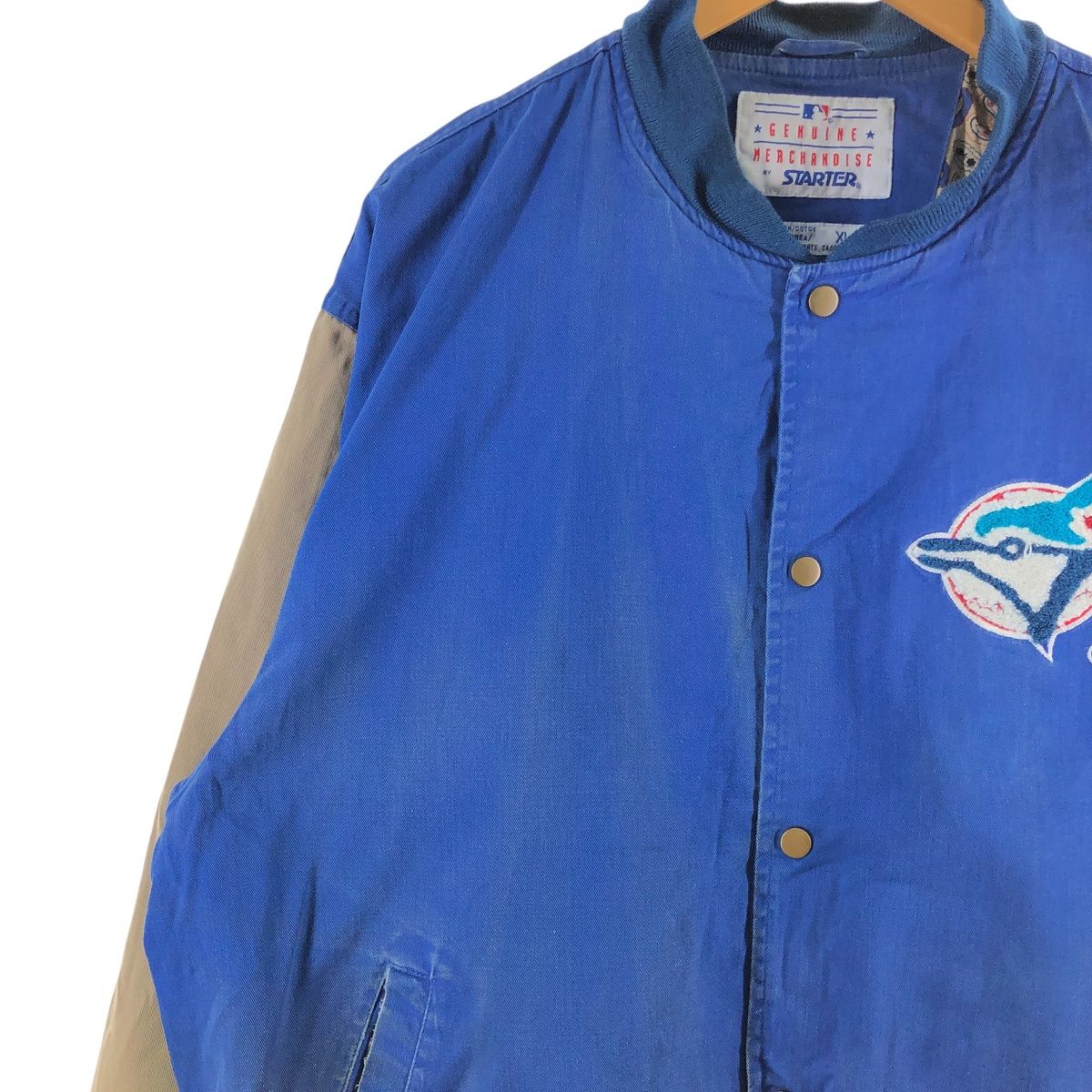 90年代スターターmlbトロントブルージェイズ　スタジャン古着ヴィンテージ 古着 90年代 スターター Starter MLB TORONTO BLUE JAYS トロント