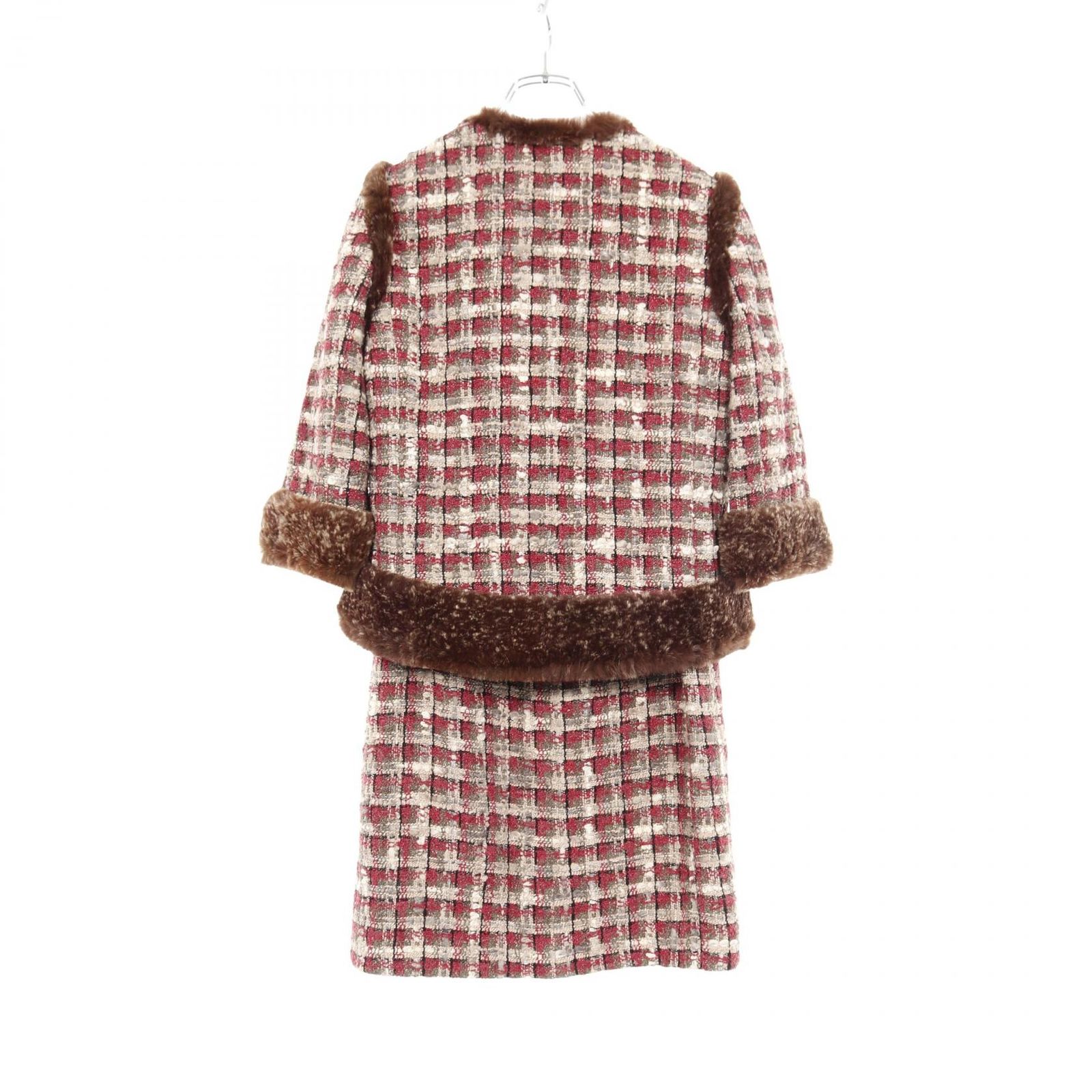 シャネル CHANEL スーツ P26781 P26821 シルク セットアップ レディース Used C