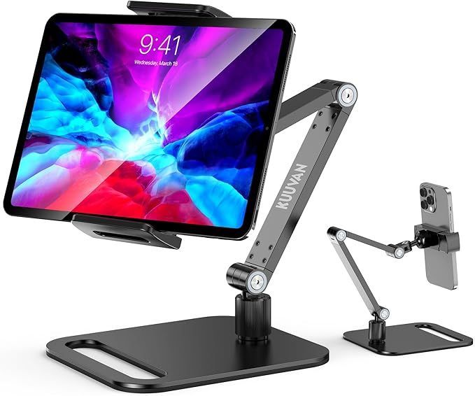 在庫処分】KUUVAN タブレット スタンド 2024最新 iPad アーム 卓上