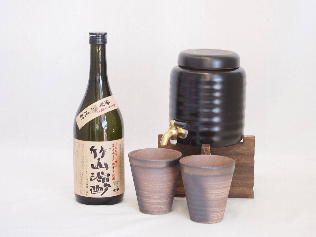 未使用 焼酎サーバー 備前金彩 コップ グラス 安藤嘉規 陶器 未使用 焼酎サーバー 備前金彩 コップ グラス 安藤嘉規 陶器