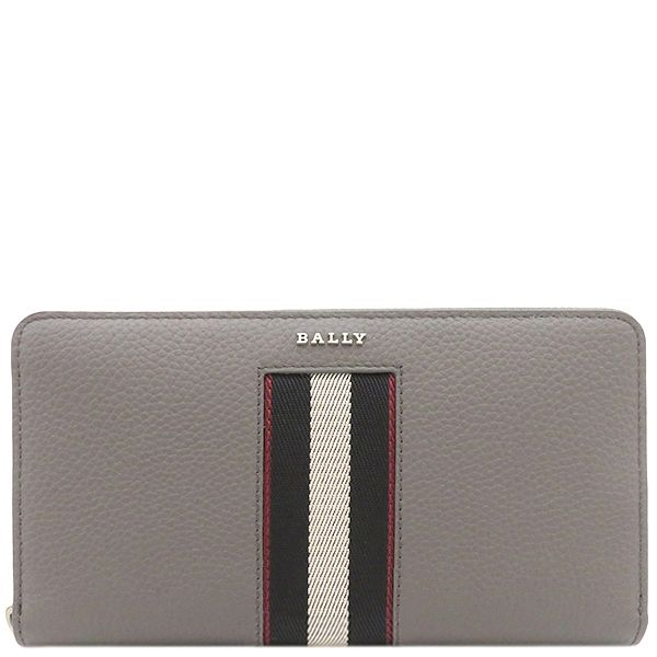 バリー BALLY 長財布 バレン DSH グレインカーフレザー ダークミネラルグレー シルバー金具 新品 未使用 ラウンドファスナー   6306284 【箱】【中古】
