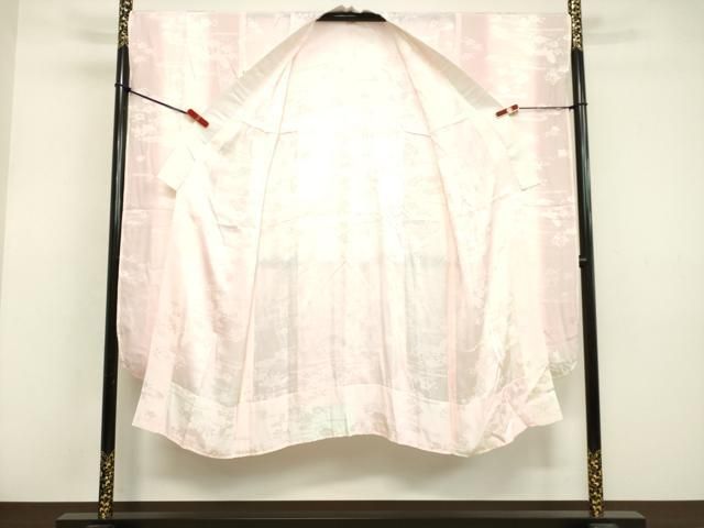 平和屋着物○振袖用長襦袢 無双仕立て 霞花蝶文 暈し染め 正絹