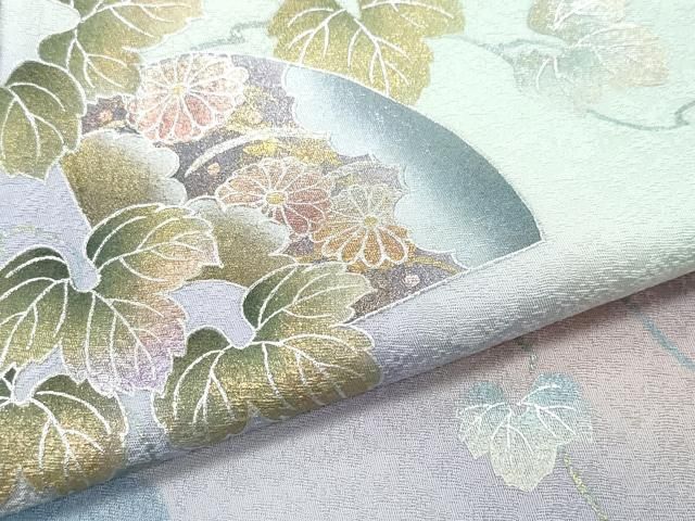 平和屋着物○訪問着 地紙花唐草文 暈し染め 金銀彩 やまと金ラベル