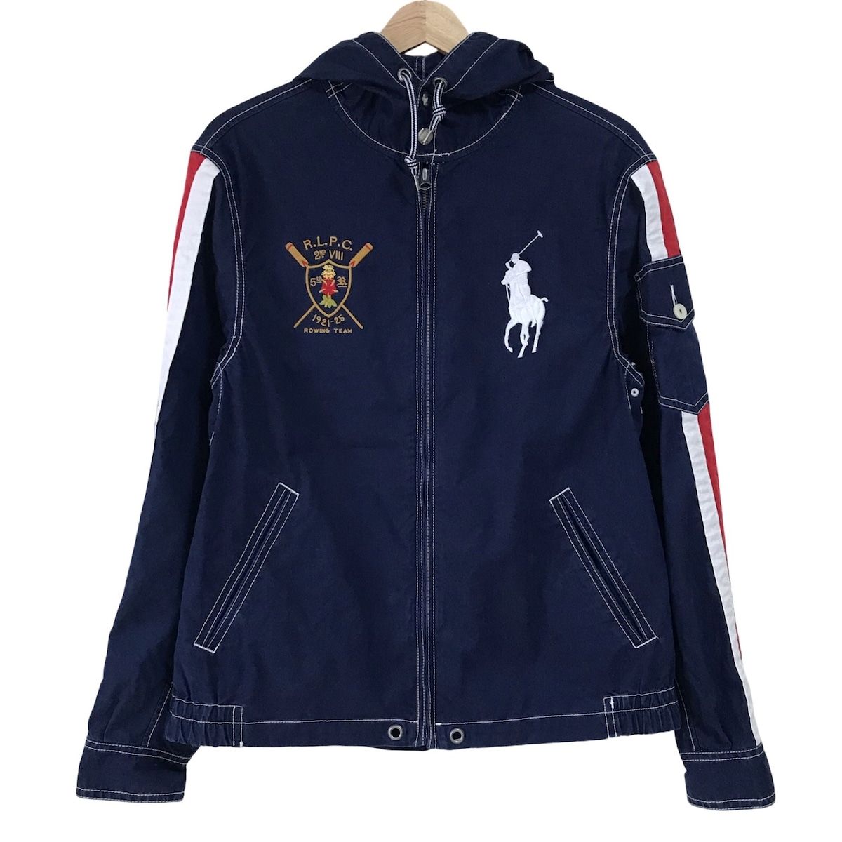 POLObyRalphLauren(ポロラルフローレン) ブルゾン サイズS メンズ ビッグポニー ダークネイビー×レッド×白 長袖/春/秋 -  メルカリ