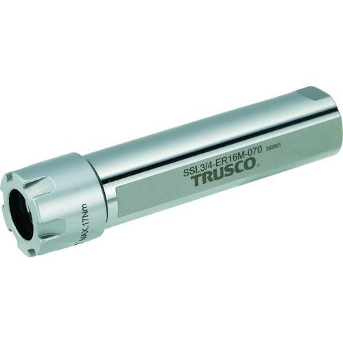 ＴＲＵＳＣＯ ＮＣ旋盤用ストレートシャンクコレットホルダ フラット付きＥＲＭコレットホルダＳＳＬ型 インチ シャンク径１” 全長１２９ ＥＲ２０用