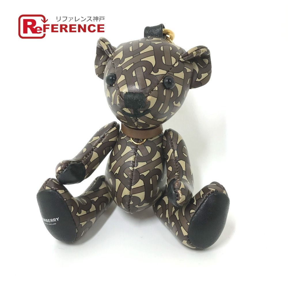 美品✨　バーバリー　TB柄　トーマスベアー　レザー　キーホルダー BURBERRY バーバリー キーホルダー TB トーマスベア レザー