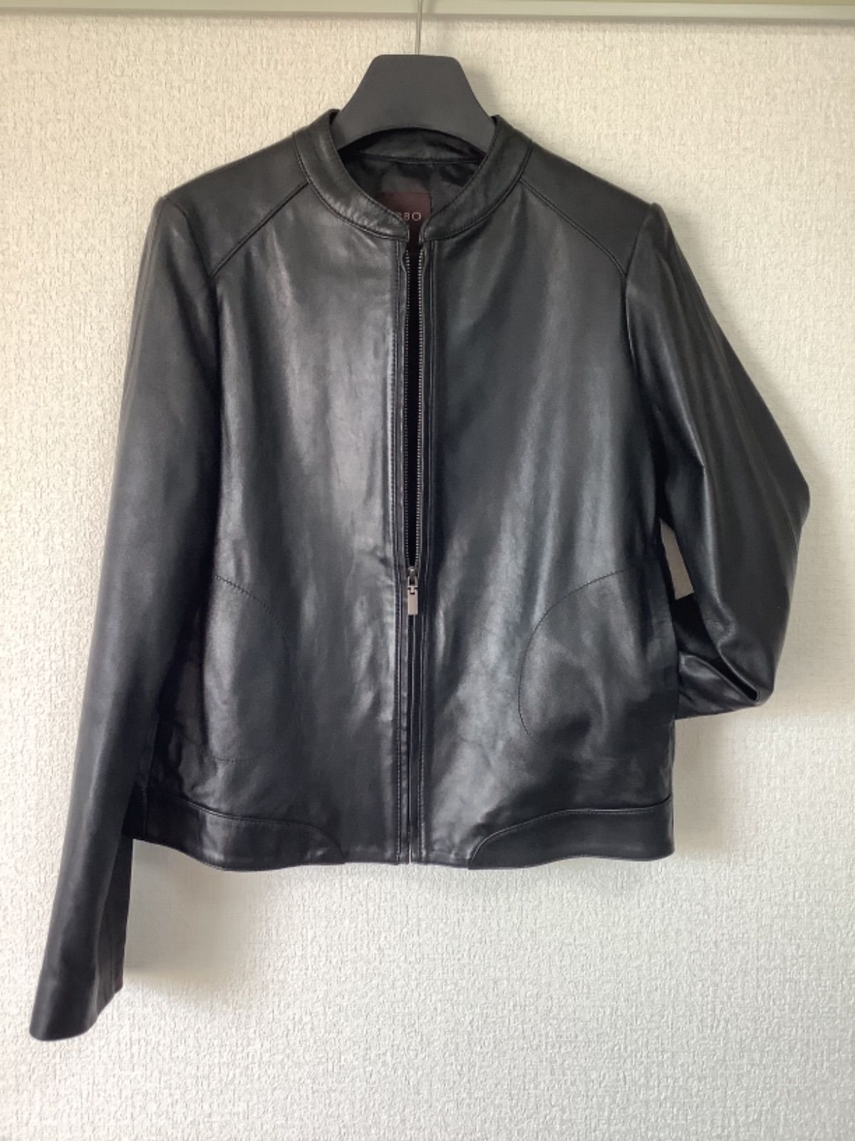 バンビーノ イタリアンカラーLeather jacket-