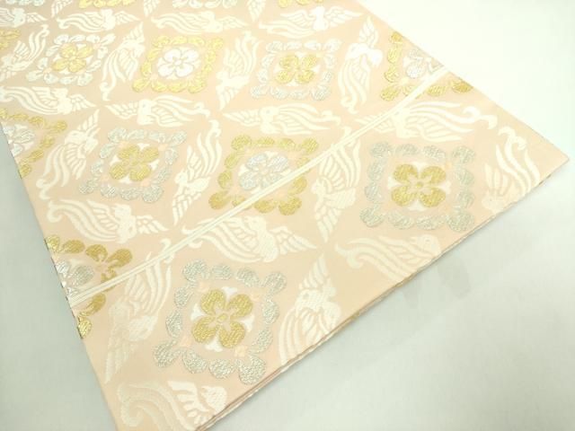 平和屋本店□極上 俵屋 人間国宝 喜多川平朗 有職織物 六通柄袋帯 唐織  