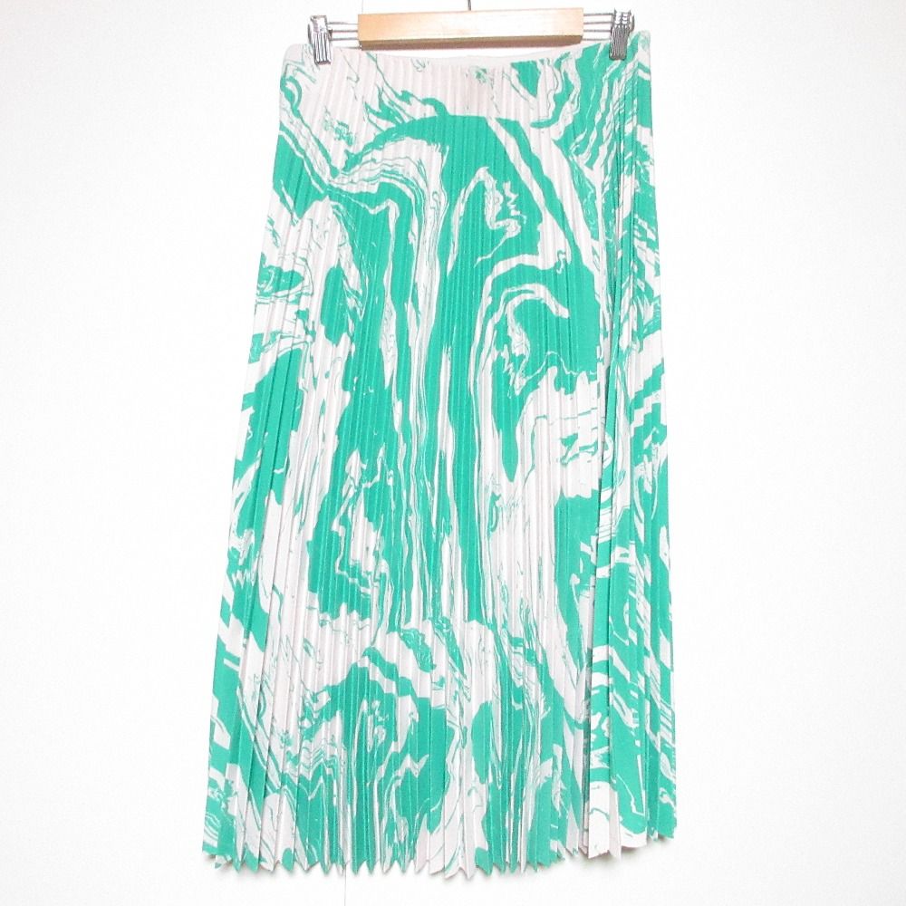 marimekko マリメッコ Pala Marrasta パラマッラスタ Myy Marras ロング プリーツスカート Mサイズ グリーン レディース 古着