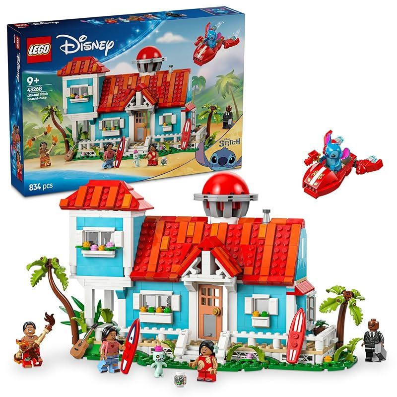 レゴ LEGO ディズニー リロ-スティッチのビーチハウス おもちゃ 玩具 誕生日 プレゼント ブロック 女の子 男の子 子供 9歳 10歳 11歳 小学生 ディズニー グッズ ごっこ遊び おままごと 43268