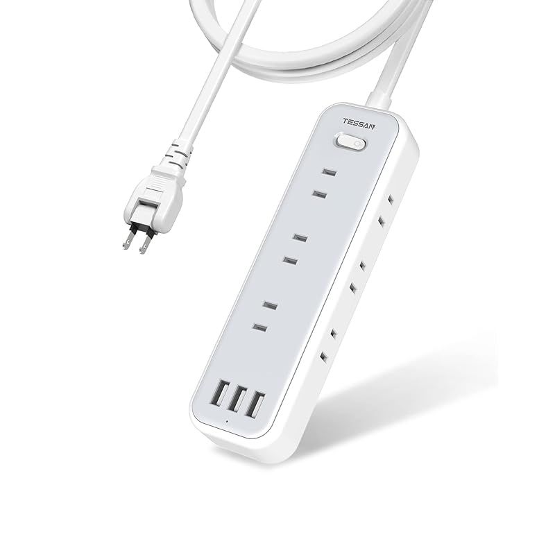 延長コード 3m TESSAN 電源タップ usb付き 蛸足コンセント テーブルタップ タコ足配線 マルチタップ OAタップ 9個AC口 3個USBポート 一括スイッチ付き 壁掛け/卓上に 1