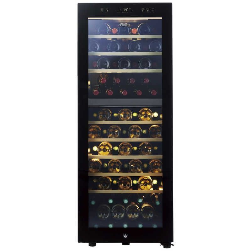 設置無料 ハイアール ワインセラー 木製ラック ブラック 78本 右開き JQ-F192A-K ♥ 送料無料