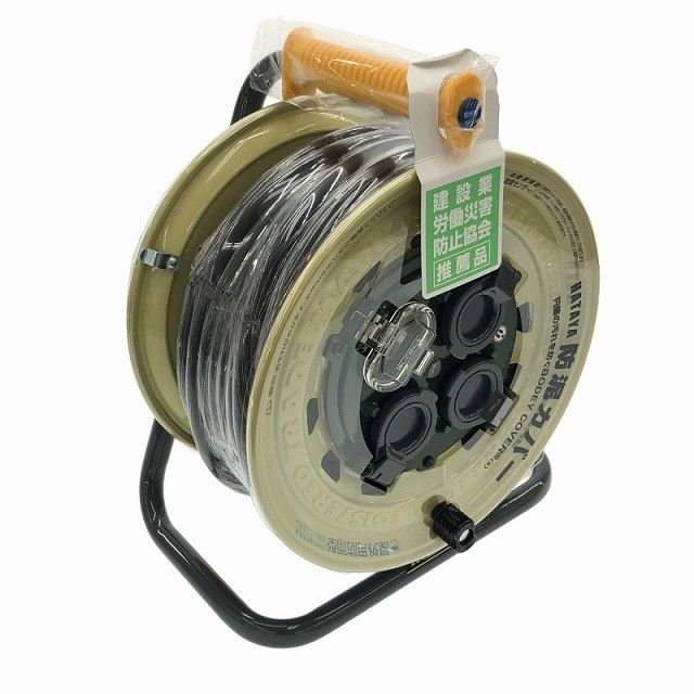 ♥品 HATAYA ハタヤ サンタイガーレインボーリール BX-301K 100V 30m 漏電遮断器付 電工ドラム コードリール117015