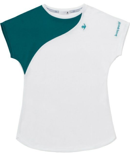 le coq sportif ルコック カラー切替ゲームシャツ ホワイト S QTWWJA04 WH | 衣類 服 ウエア トップス シャツ サンクリーン 遮熱 日よけ 紫外線対策 クーリング効果 UVカット テニス ソフトテニス スポ