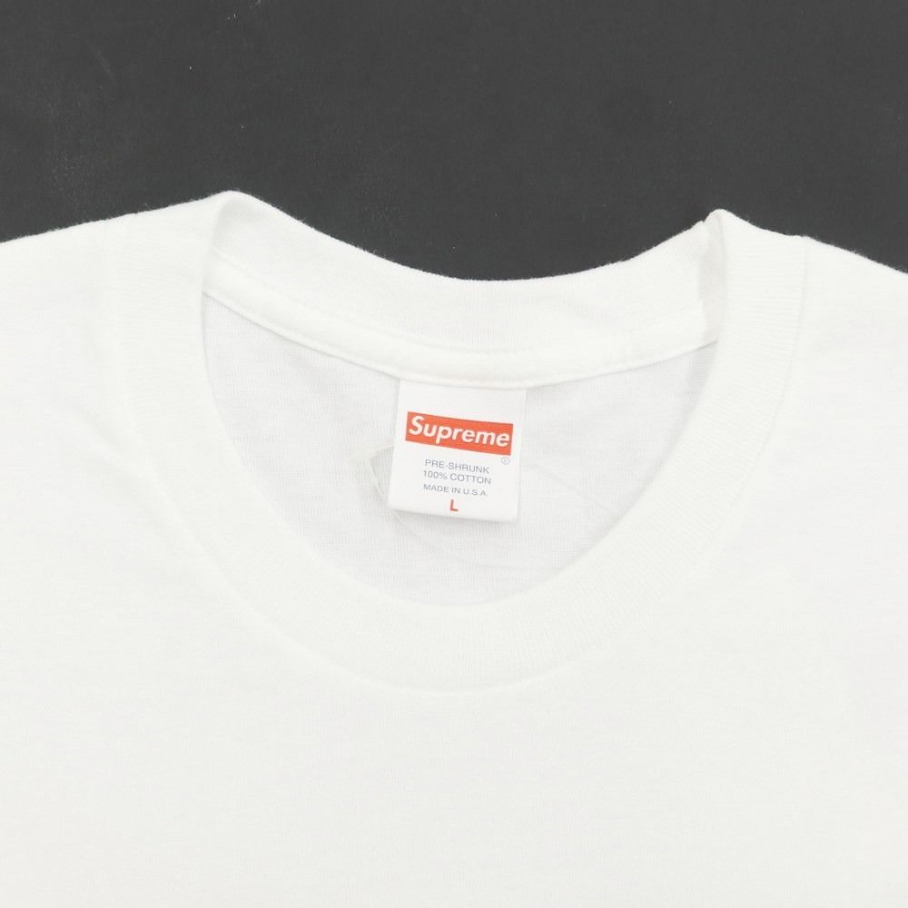 【中古】シュプリーム Supreme 2023年春夏 New York Tee コットン 半袖 クルーネック Ｔシャツ ホワイト【サイズL】【メンズ】