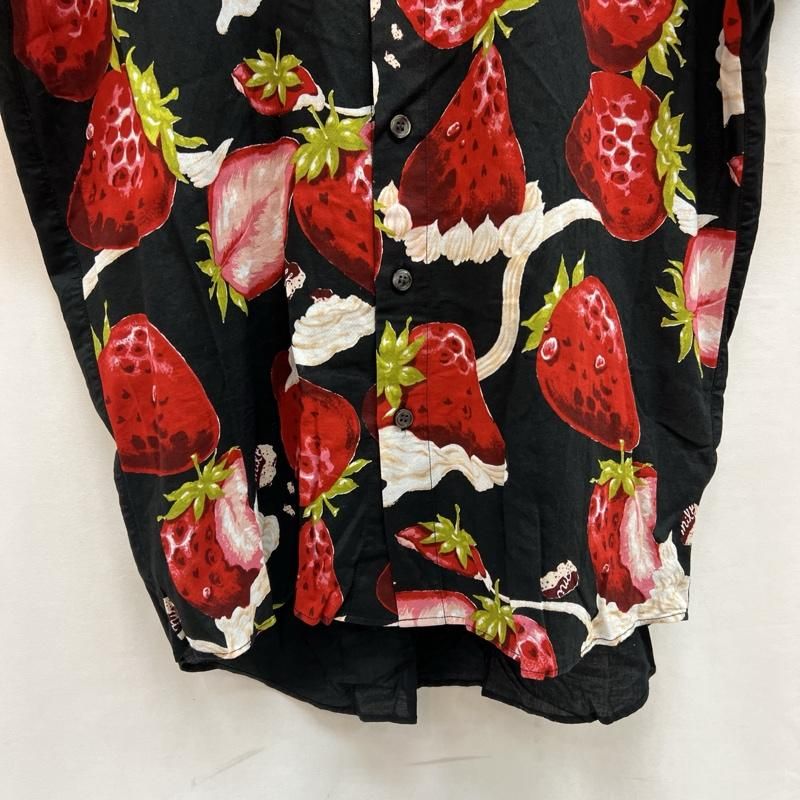 トラバストーキョー ミルク MILKBOY イチゴ  ベリー デビル シャツ MILKBOY - TRAVAS TOKYO 苺 いちご berry BIG Tシャツ ブラック