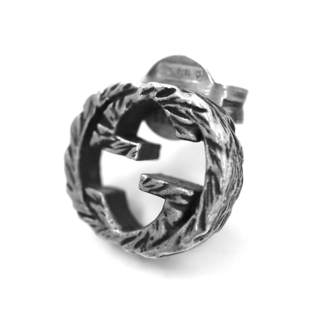 GUCCI グッチ アラベスク インターロッキングG ピアス シルバー 片耳 SV925 ジュエリー アクセサリー メンズ レディース I8