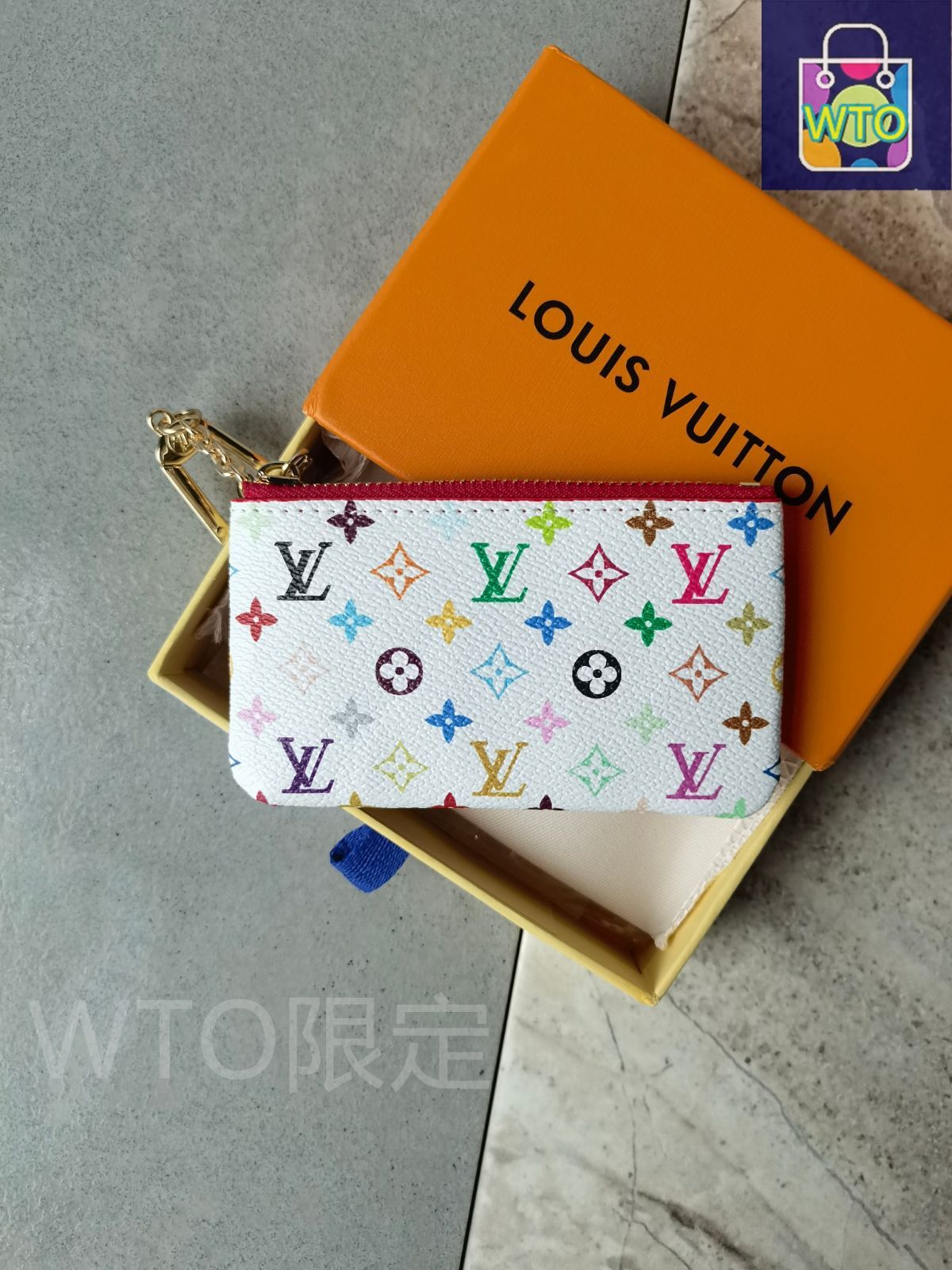M62650 33 キーケース ウォレット モノグラムLDプリント カラフルデザイン