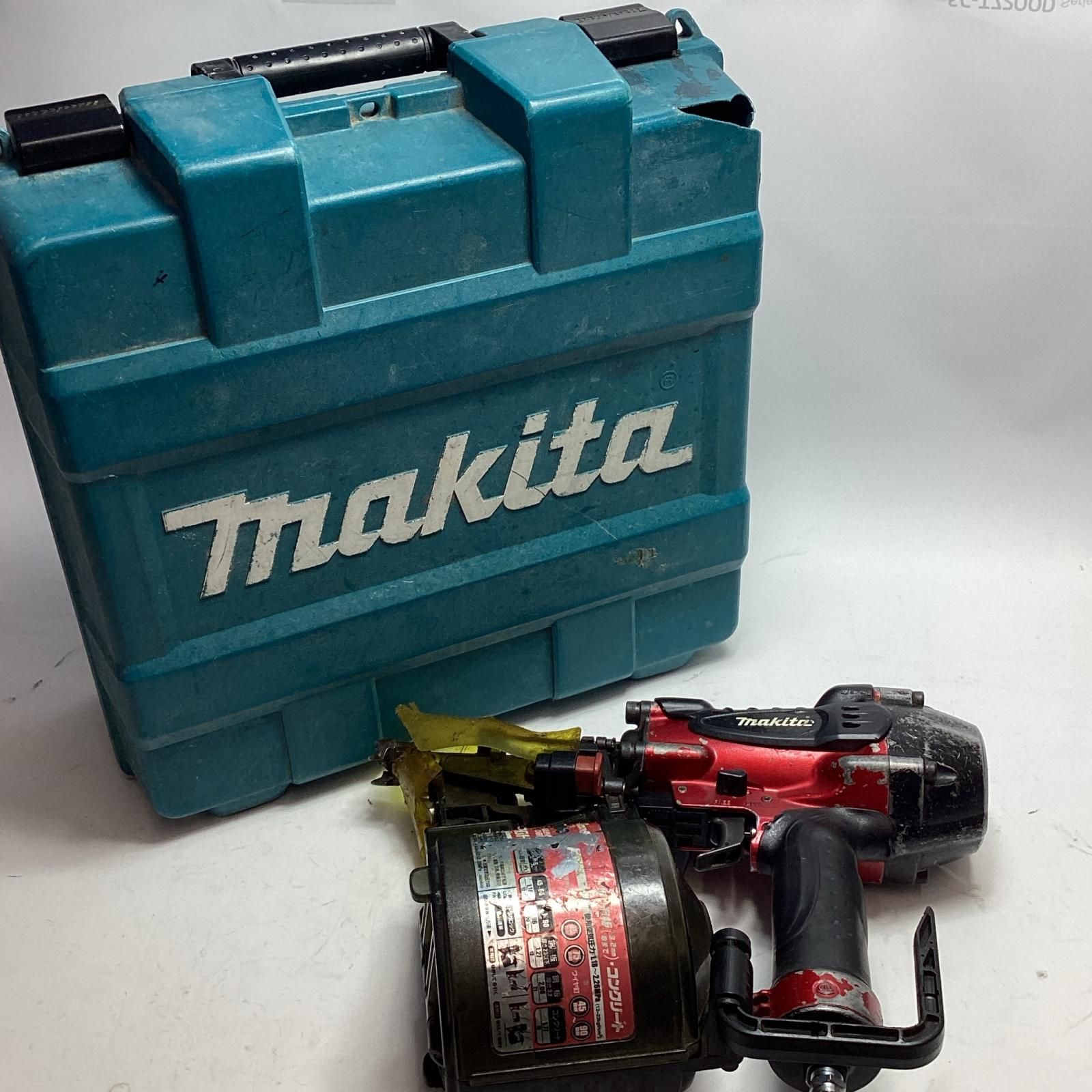 MAKITA マキタ 工具 エア釘打ち AN930H レッド ケース付 高圧 90mm
