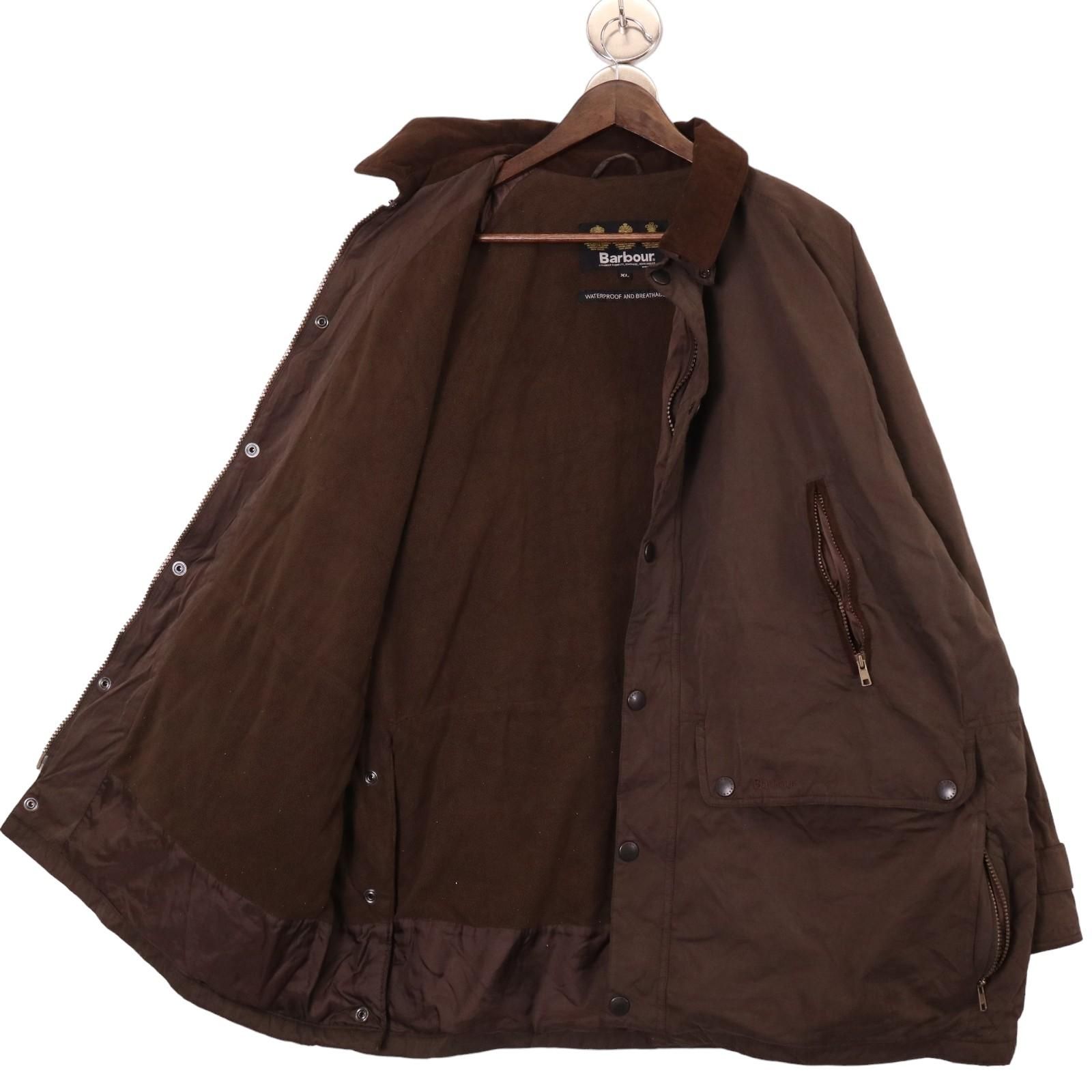 Barbour バブアー Breathables オイルドジャケット ブラウン (メンズ XL) 中古 古着 A0994