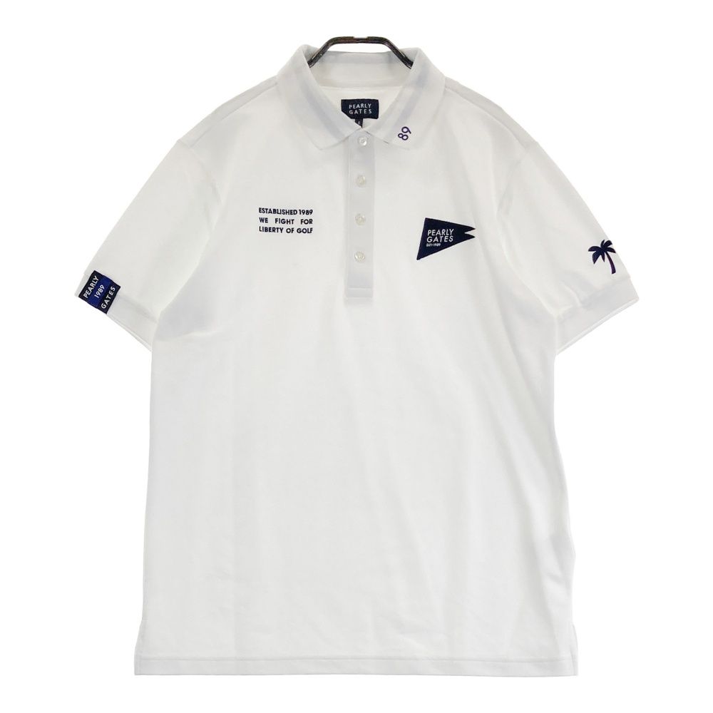 サイズ 6 PEARLY GATES パーリーゲイツ 2025年 半袖ポロシャツ ホワイト系 240101538354 ゴルフウェア メンズ ストスト
