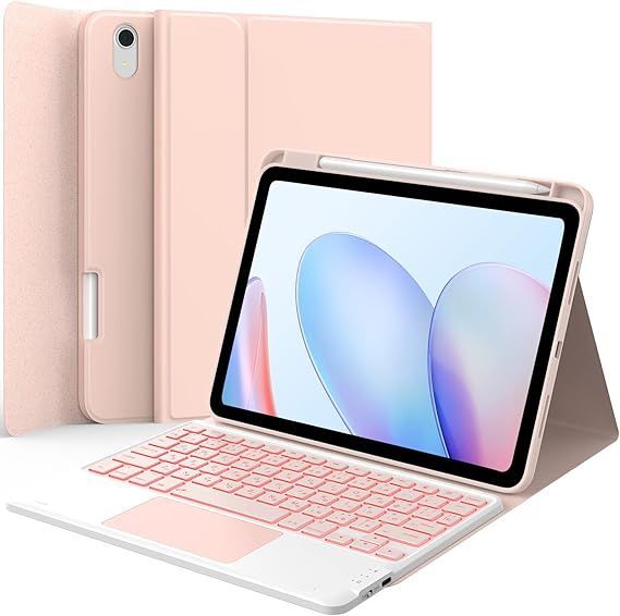 Greenlaw iPad 第10世代 キーボード ケース iPad 10th 10.9インチ専用ケース タッチパッド付き JIS基準日本語配列 2台デバイスマルチペアリング セミシリコン材質のケース 脱着式 多角度調整 ペンシルホルダー付