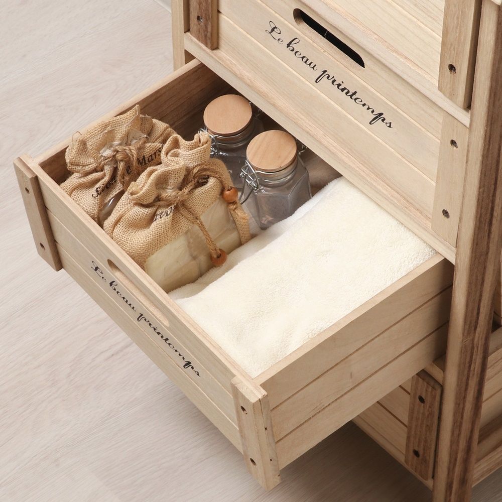 マルチ木製4段ボックス 4123