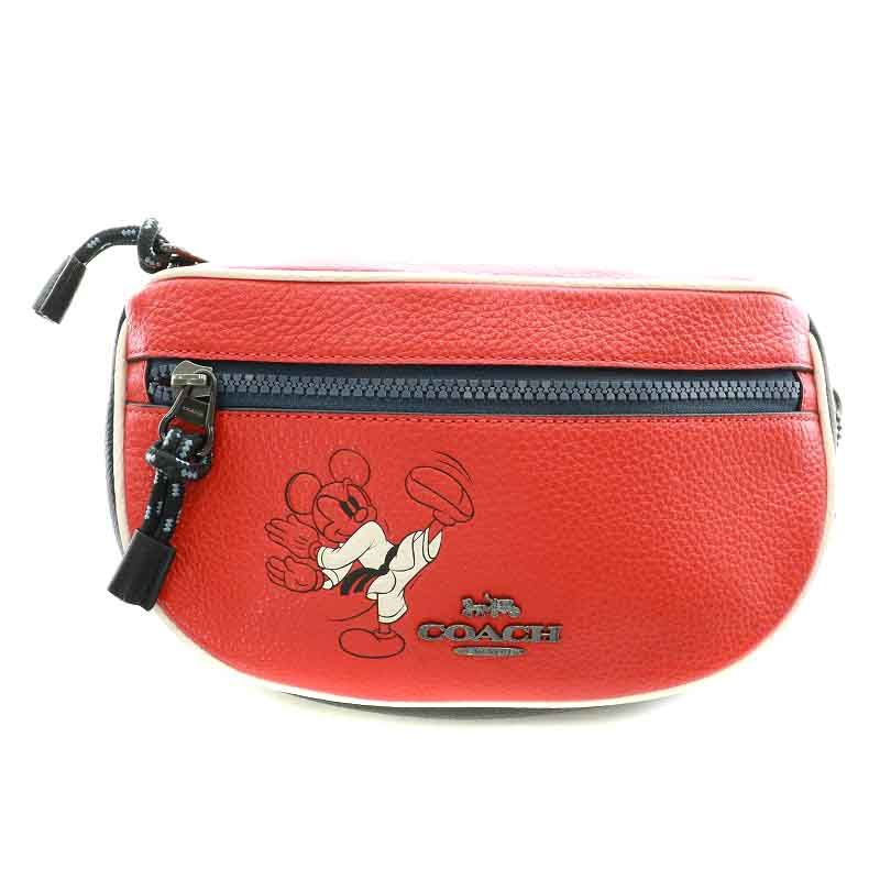 COACH ディズニー ミッキーマウス ボディバッグ ウエストバッグ COACH コーチ ウエストポーチ ボディバッグ メンズ ディズニー