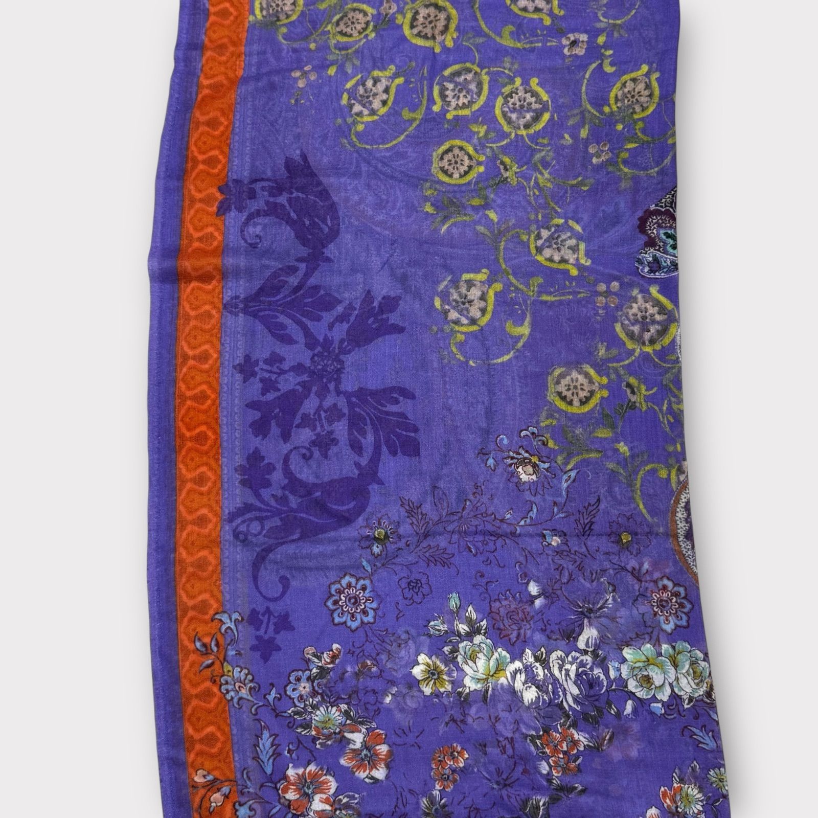 超美品✨ETRO エトロ　ペイズリー　フラワー　大判　ストール　カシミヤ100% 超美品！ETRO エトロ ペイズリー フラワー 大判 ストール