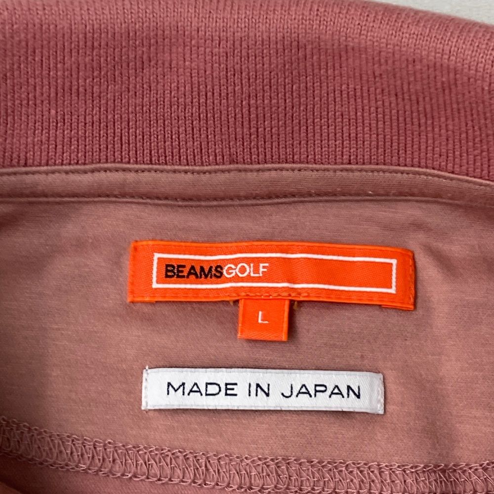 サイズ：L BEAMS GOLF ビームスゴルフ バックロゴ 半袖ポロシャツ