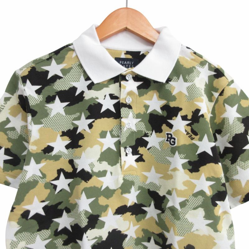 パーリーゲイツ PEARLY GATES 極美品 22SS ポロシャツ スター×カモ