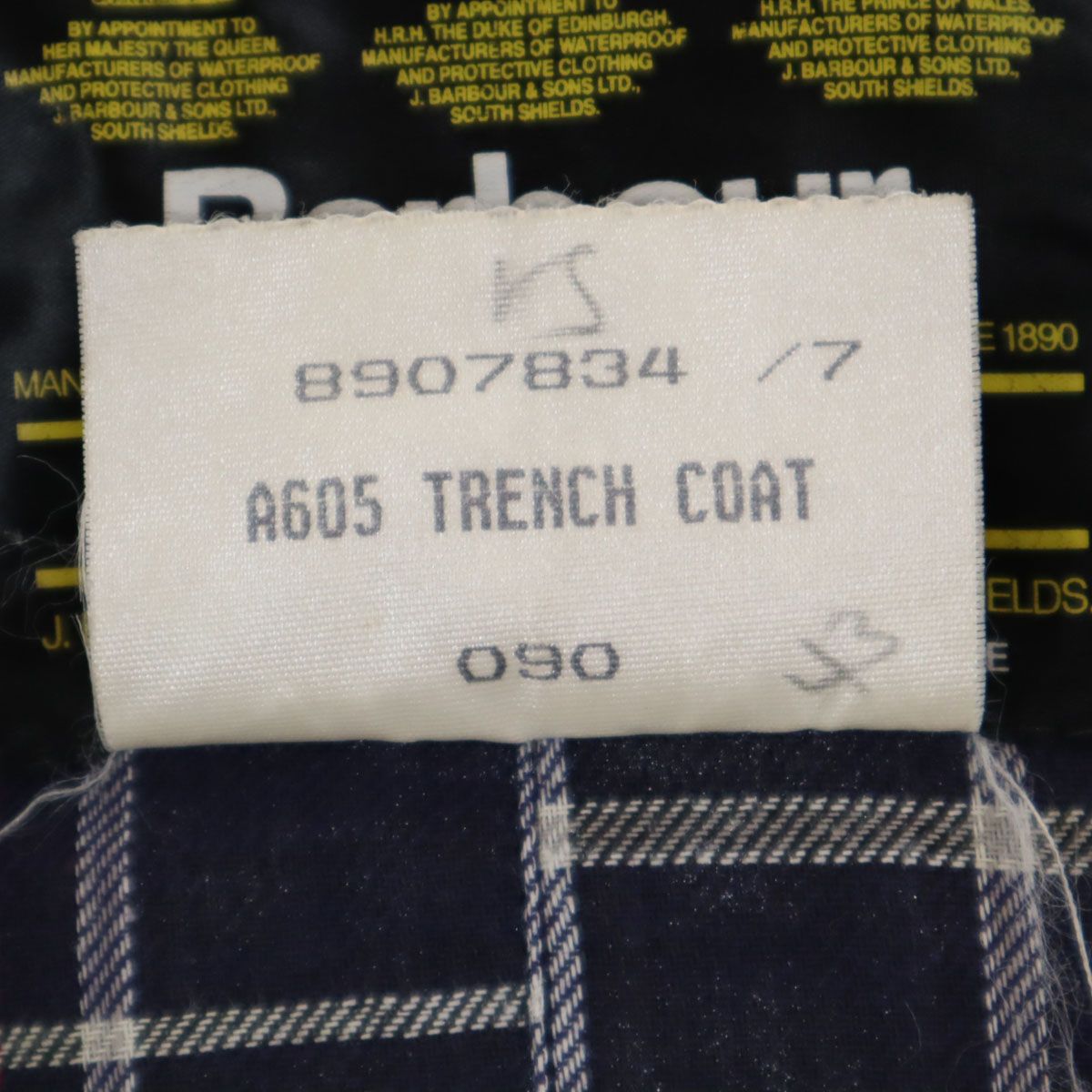 Barbour バブアー 90s 3ワラント TRENCH COAT オールド オイルド